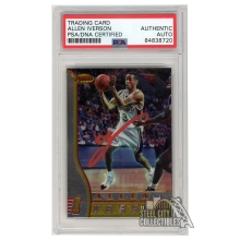 Allen Iverson 1996-97 Bowman's Best Autograph Rookie Card #R1 PSA/DNA (Red)