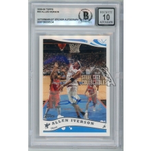 Allen Iverson 2005-06 Topps Autograph Card #33 BAS 10