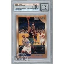 Allen Iverson 1998-99 Topps Autograph Card #160 BAS 10