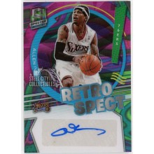 Allen Iverson 2021-22 Panini Spectra Retrospect Marble Autograph Card #RSA-AIV 5/5