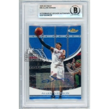 Allen Iverson 2005-06 Topps Finest Autograph Card #38 BAS