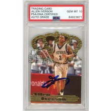 Allen Iverson 1996-97 Pacific Power Gold Crown Autograph Rookie Card #GC-7 PSA/DNA 10