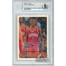 Allen Iverson 1996-97 Topps Rookie Autograph Card #171 BAS