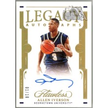 Allen Iverson 2020-21 Panini Flawless Collegiate Legacy Autograph Card 01/10