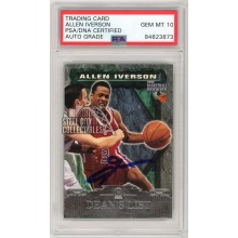Allen Iverson 1997 Score Board Dean's List Autograph Rookie Card #73 PSA/DNA 10
