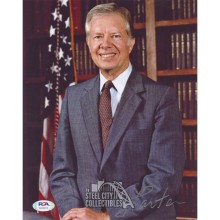 Jimmy Carter Autographed Portrait Silver Ink 8x10 - PSA/DNA