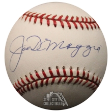 Joe DiMaggio Autographed Official Gene Budig American League Baseball PSA AM04980- PSA/DNA