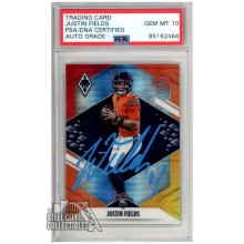 Justin Fields 2021 Panini Phoenix Fire Burst Autograph Rookie Card #108 PSA/DNA 10 (Light Blue)