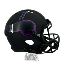 JJ McCarthy Autographed Minnesota Eclipse Replica Full Size Football Helmet - BAS