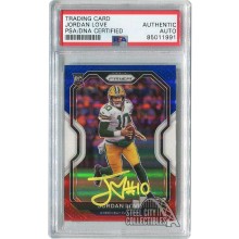 Jordan Love 2020 Panini Prizm Red White Blue Autograph Rookie Card #363 PSA/DNA (Yellow)