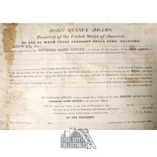 John Quincy Adams Autographed Presidential Document- JSA LOA