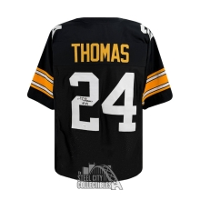 JT Thomas Autographed Pittsburgh Custom Black Football Jersey - JSA