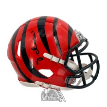Ja'Marr Chase Autographed Cincinnati Bengals Speed Mini Football Helmet - BAS