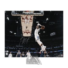 Ja Morant Autographed Memphis 16x20 Basketball Photo - BAS (White Jersey Dunk)