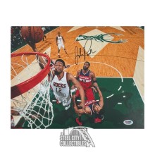 Jabari Parker Autographed Milwaukee 11x14 Basketball Photo - PSA/DNA (Dunking)