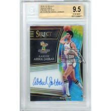 Kareem Abdul-Jabbar 2018-19 Panini Select Tie-Dye Autograph Card #SG-KAJ 6/25 BGS 9.5