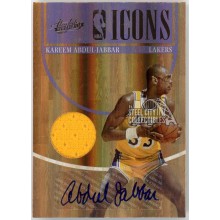 Kareem Abdul-Jabbar 2010-11 Panini Absolute Icons Jersey Autograph Card #2 10/10