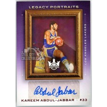 Kareem Abdul-Jabbar 2020-21 Panini Court Kings Legacy Portraits Autograph Card #LP-KAJ 5/35