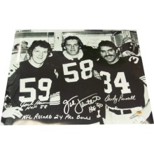 Steel Curtain  Jack Ham, Jack Lambert, Andy Russell Autographed Pittsburgh Steelers 16x20 Photo(Silver Ink) - JSA COA