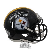 Jack Ham Autographed Pittsburgh HOF 88 Speed Mini Football Helmet - BAS (White Ink)