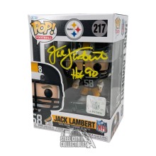 Jack Lambert HOF 90 Autographed Pittsburgh Funko Pop - BAS