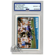 Bo Jackson 1988 Topps Jackson All Alone Autograph Card #325 PSA/DNA 10