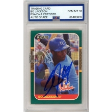 Bo Jackson 1987 Donruss The Rookies Autograph Rookie Card #14 PSA/DNA 10