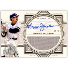 Reggie Jackson 2022 Topps Definitive Patch Autograph Card #DARC-RJA 09/15