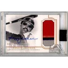 Reggie Jackson 2020 Topps Dynasty Dynastic Deed Patch Auto Card #DAP-RJA1 03/10