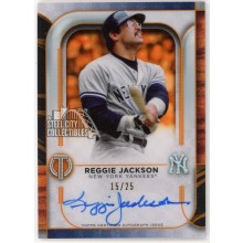 Reggie Jackson 2022 Topps Tribute Orange Autograph Card #TA-RJ 15/25