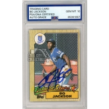 Bo Jackson 1987 Topps Future Stars Autograph Rookie Card #170 PSA/DNA 10 (New Label)