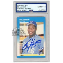 Bo Jackson 1987 Fleer Autograph Card #369 PSA/DNA 10