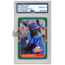 Bo Jackson 1987 Donruss The Rookies Autograph Rookie Card #14 PSA/DNA 10