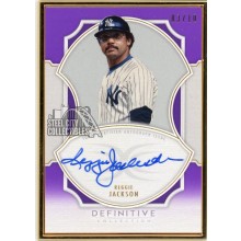 Reggie Jackson 2020 Topps Definitive Framed Purple Autograph Card #DCFA-RJA 3/10