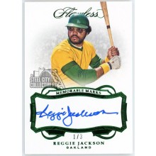 Reggie Jackson 2019 Panini Flawless Memorable Marks Emerald Autograph Card #MM-RJ 1/3