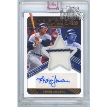 Reggie Jackson 2022 Panini Three And Two Lone Star Bronze Patch Auto Card 2/3