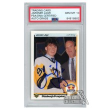 Jaromir Jagr 1990-91 Upper Deck Autograph Rookie Card #356 PSA/DNA 10