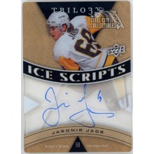 Jaromir Jagr 2012-13 Upper Deck Trilogy Ice Scripts Autograph Card #IS-JJ