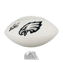 Jalen Carter Autographed Philadelphia Eagles White Logo Football - JSA