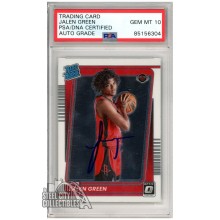 Jalen Green 2021-22 Panini Optic Autograph Rookie Card #159 PSA/DNA 10