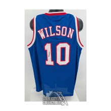 Jalen Wilson Autographed Kansas Custom Blue Basketball Jersey - PSA/DNA (Cert Sticker Ripped)