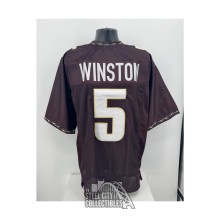 Jameis Winston Unsigned Florida State Custom Dark Maroon Football Jersey - BAS (B)
