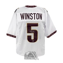 Jameis Winston Heisman 13 Autographed Florida State Custom White Football Jersey - BAS
