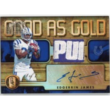 Edgerrin James 2019 Panini Gold Standard Good as Gold Patch Autograph Card #GAG-EJ 1/1