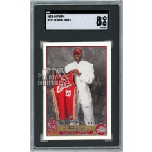 LeBron James 2003-04 Topps Rookie Card #221 SGC 8
