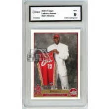 LeBron James 2003-04 Topps Rookie Card #221 GMA 9