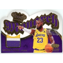 LeBron James 2023-24 Panini Crown Royale Monarch Game-Used Patch Card #MM-LBJ 21/25