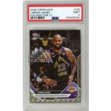 LeBron James 2025 Topps Now Foilfractor 1/1 Card #128 PSA 9
