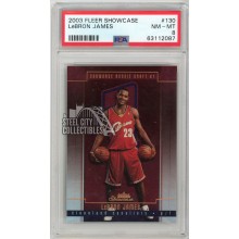 LeBron James 2003-04 Fleer Showcase Rookie Card #130 276/1000 PSA 8