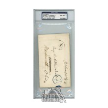 James A Garfield Autographed Envelope - PSA/DNA 8 NM-MT